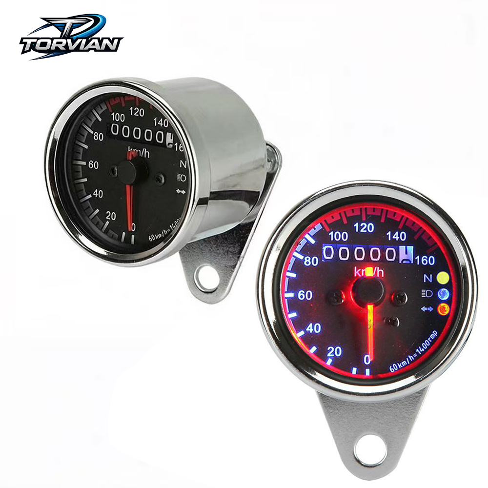Analog Meter Gauge - Torvian Podwójny LED Wskaźnik Prędkości Motocykla