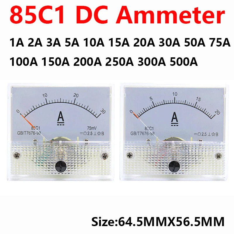 Analog Meter Gauge - 85C1 DC Analogowy woltomierz panelowy Amperomierz