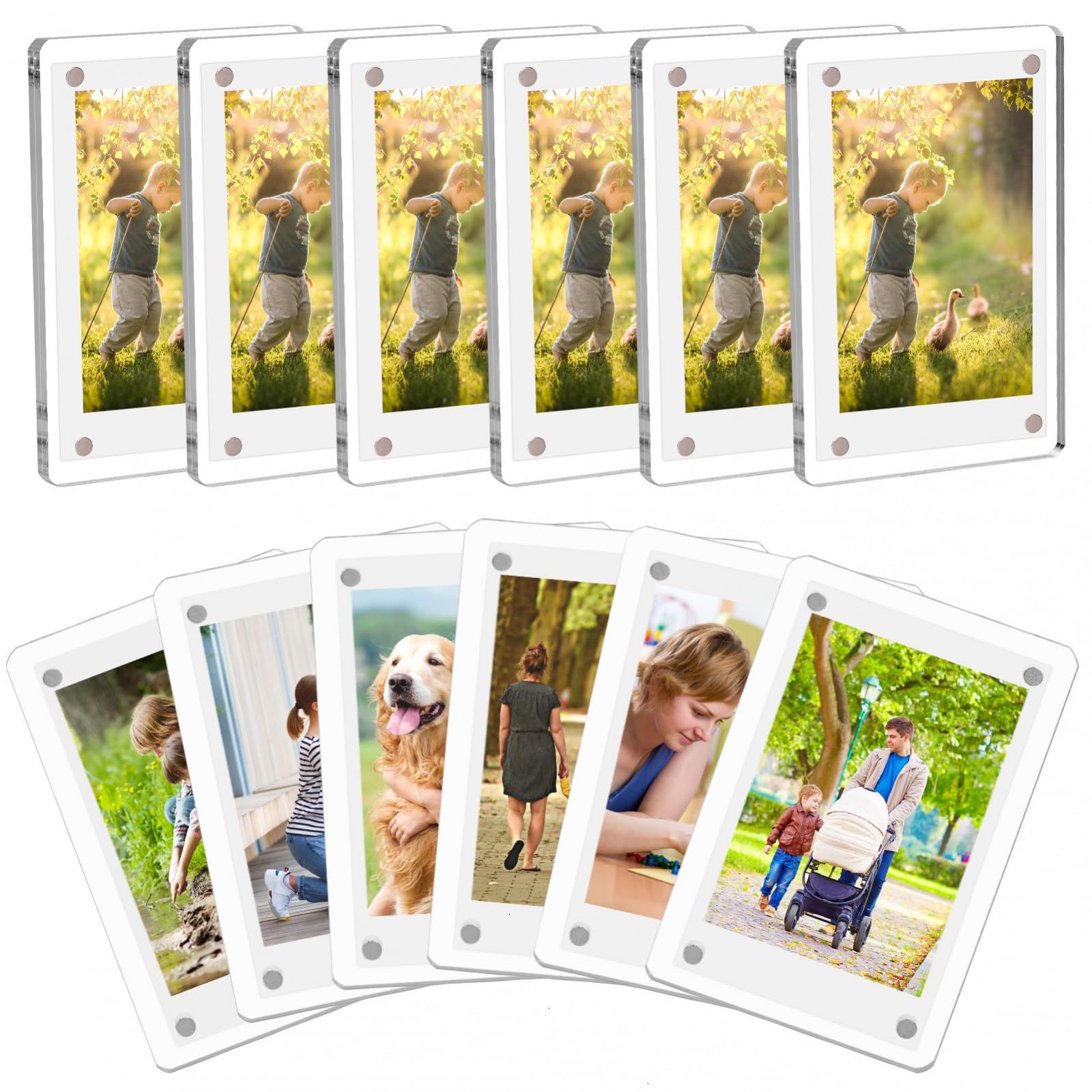 Instant Film Pack - 1-10 sztuk 3-calowych akrylowych magnetycznych ramek