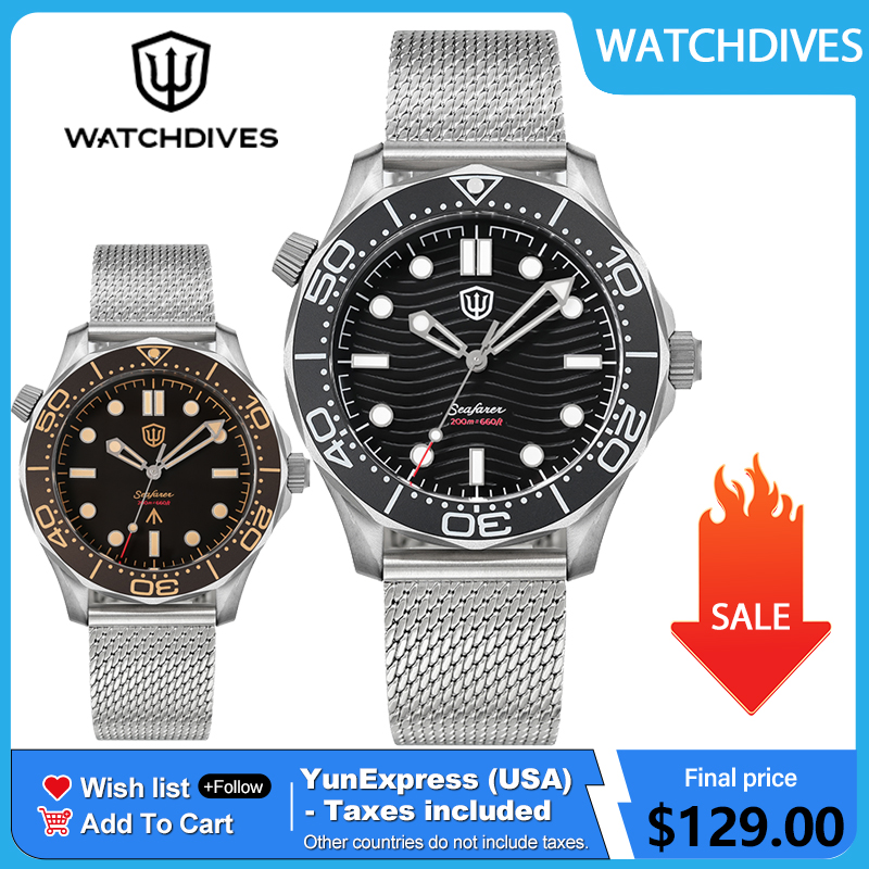 Vintage Collectible Watches - Watchdives 42mm Tytanowy Zegarek Nurkowy NTTD