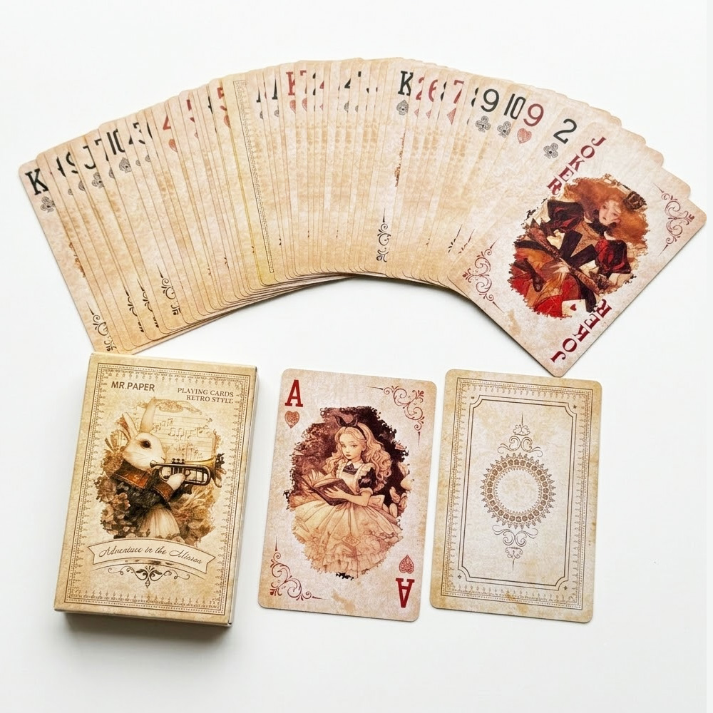 55 szt. Karty do gry Alicja w  – Vintage Collectible Board Games recenzja i cena