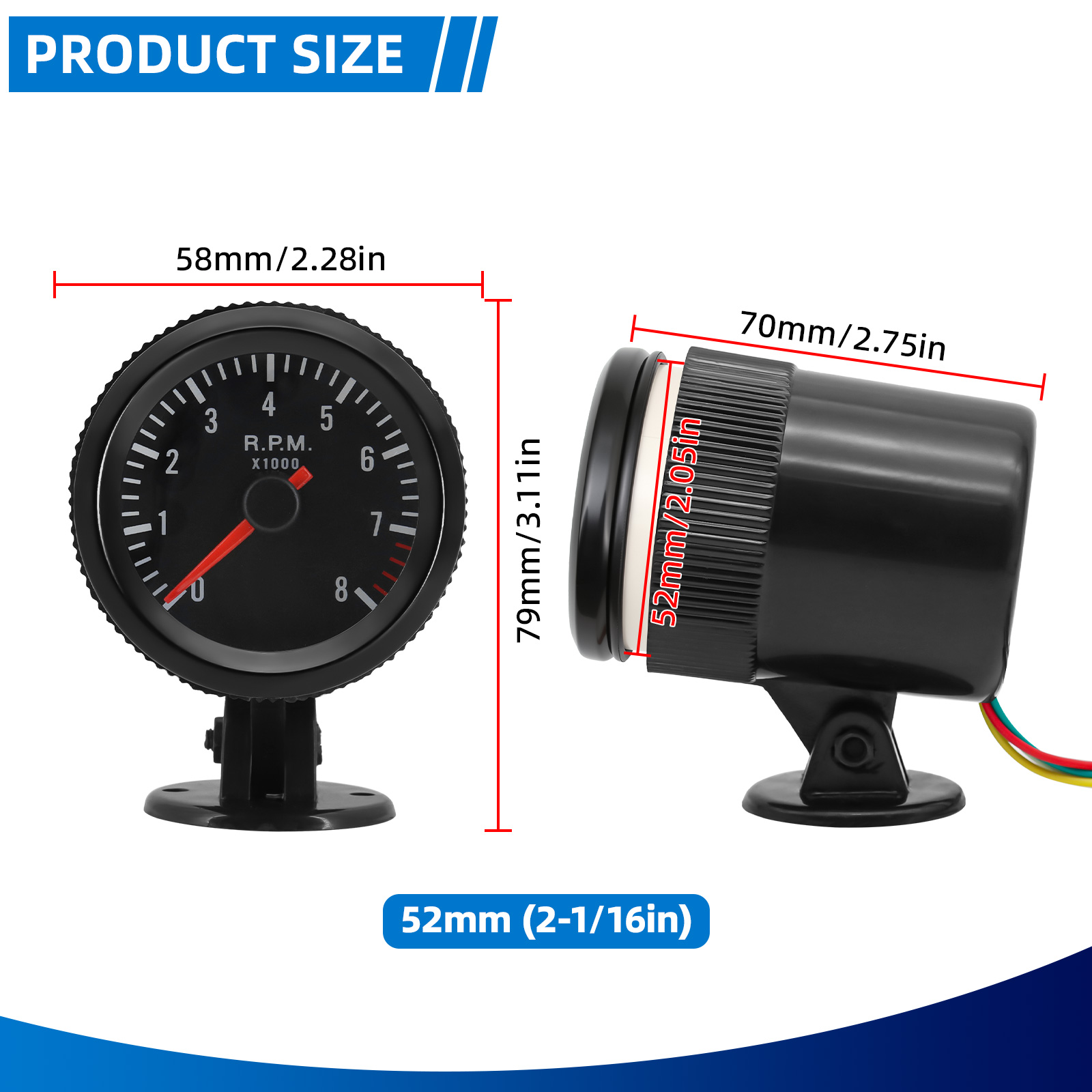 2-calowy (52mm) tachometr samo – Analog Meter Gauge recenzja i cena