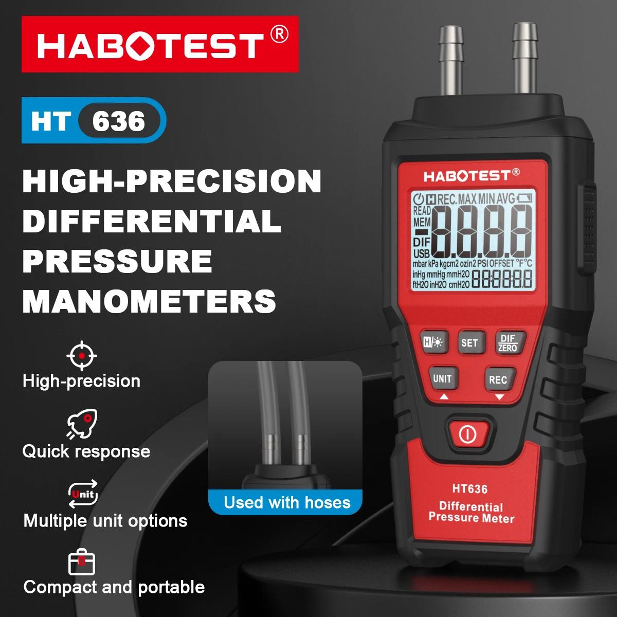 HABOTEST HT636 Cyfrowy manomet – Analog Meter Gauge recenzja i cena