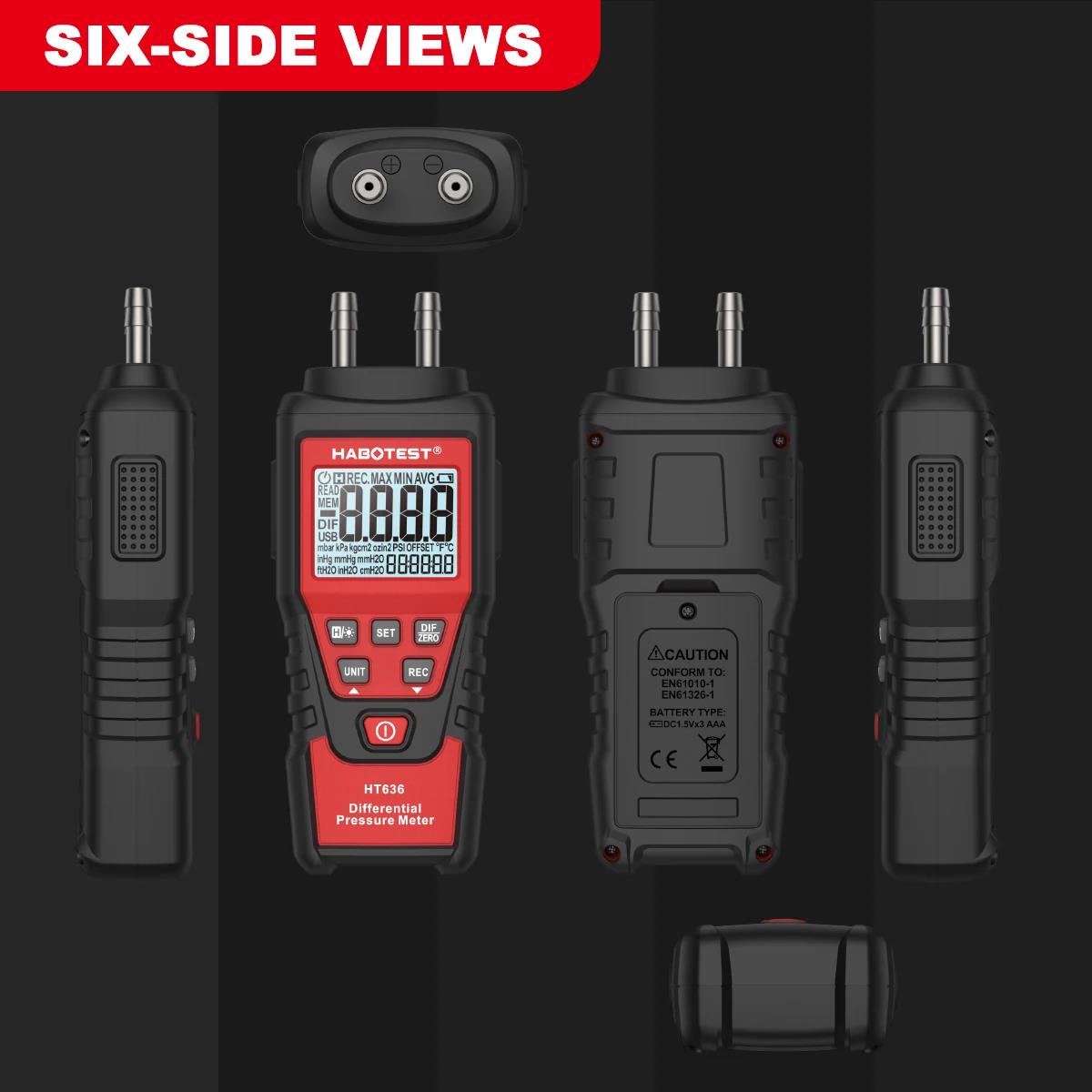 HABOTEST HT636 Cyfrowy manomet – Analog Meter Gauge recenzja i cena