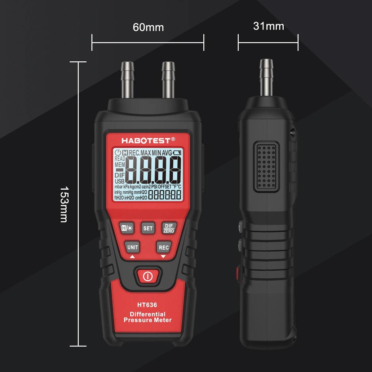 HABOTEST HT636 Cyfrowy manomet – Analog Meter Gauge recenzja i cena